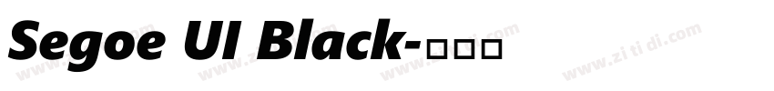Segoe UI Black字体转换